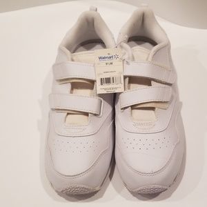 Women's athletic white brand new shoes velcrove